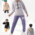 ترنج أولادي شتوي بقبعة كاجوال خامة دافية – ملابس أطفال شتوي