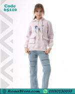 تفاصيل خامة وتصميم ترنج بناتي شتوي هودي للأطفال – كود 65110